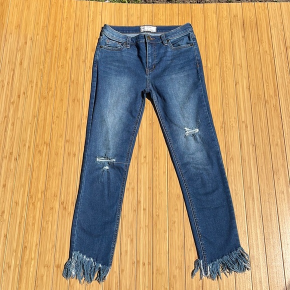 Free People Great Heights Fray Skinny Jeans - Picture 2 of 8